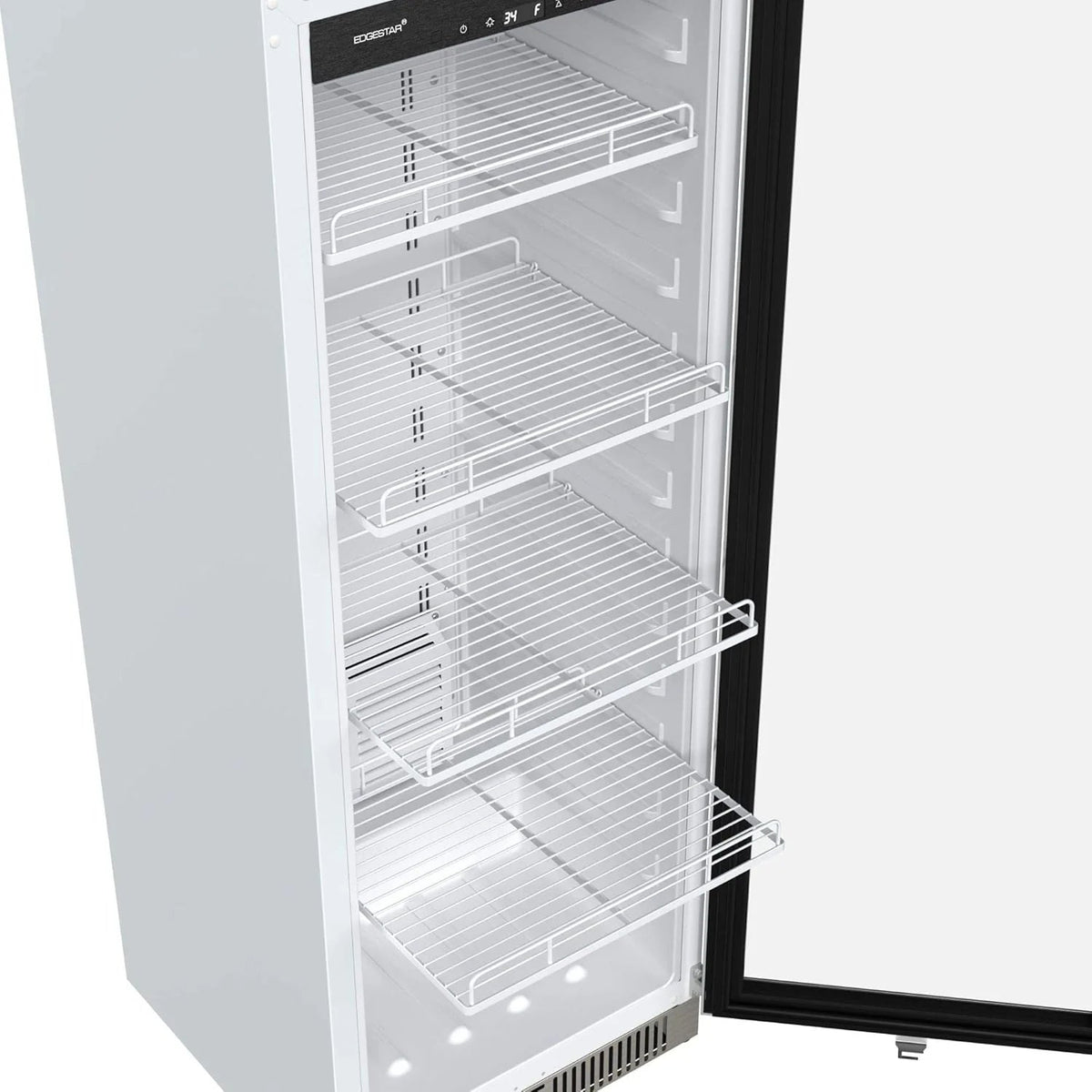 22" Wide 10.1 Cu. ft. Commercial Beverage Merchandiser - Stainless Steel, Temp Alarm, Reversible Door