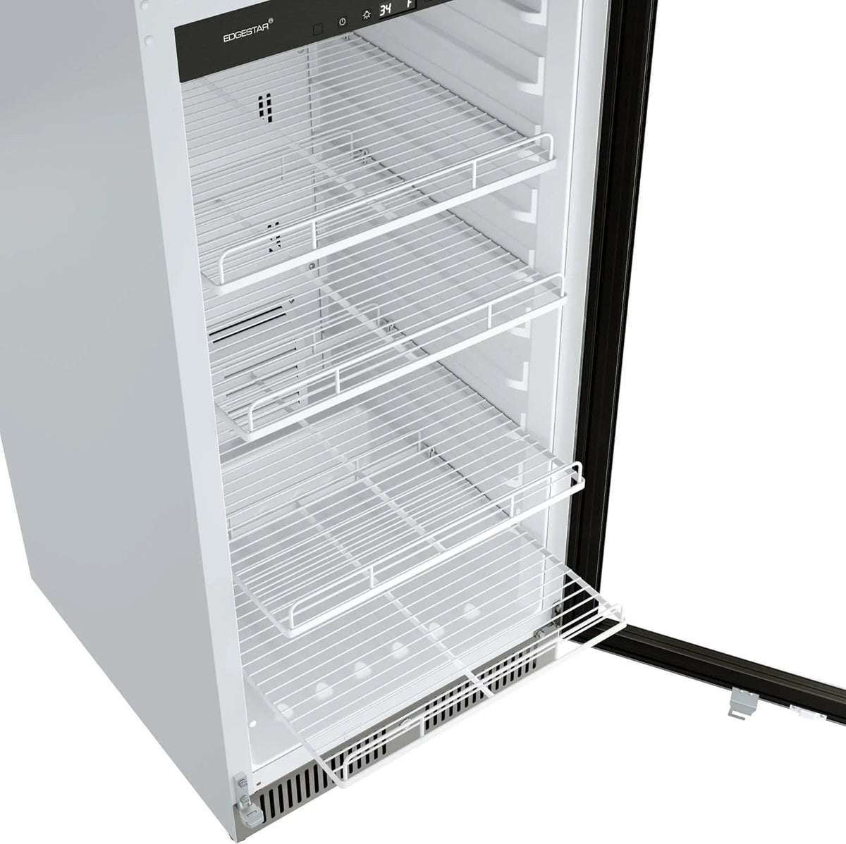 22" Wide 10.1 Cu. ft. Commercial Beverage Merchandiser - Stainless Steel, Temp Alarm, Reversible Door