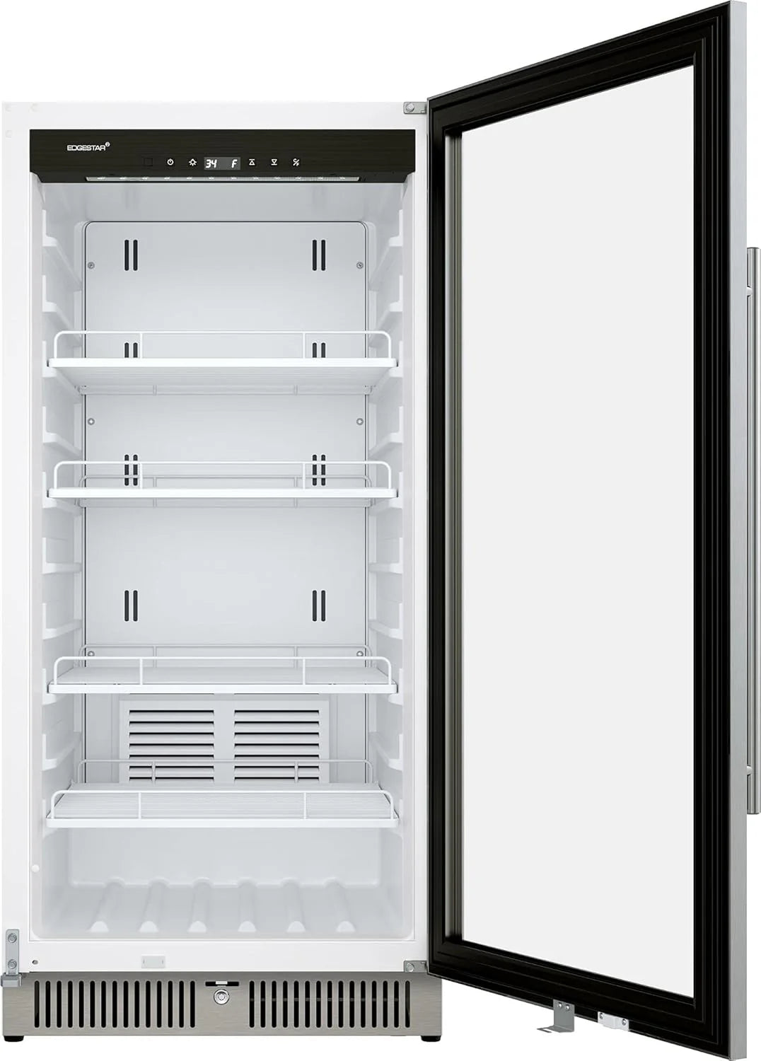 22" Wide 10.1 Cu. ft. Commercial Beverage Merchandiser - Stainless Steel, Temp Alarm, Reversible Door