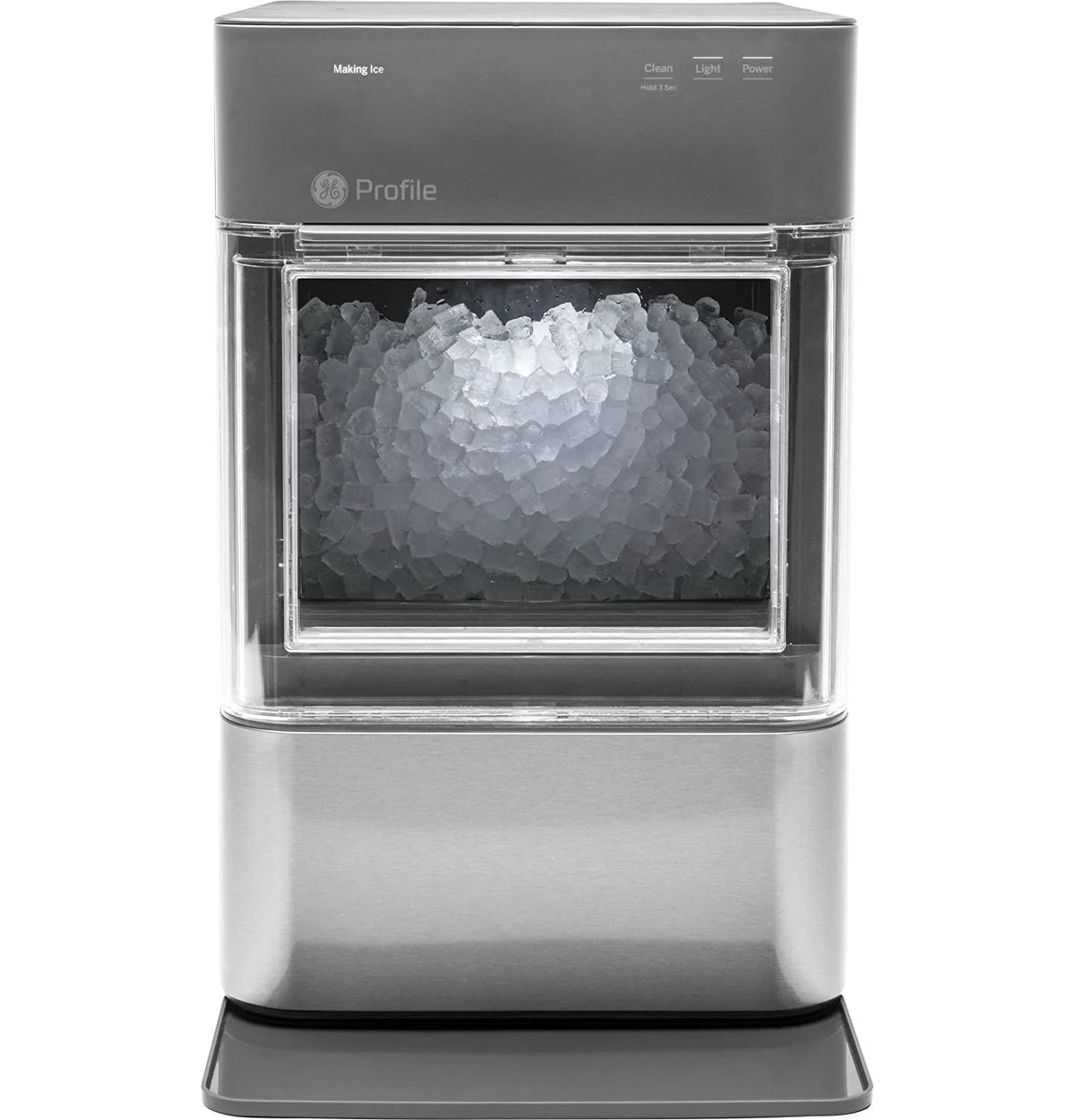 2.0 Countertop Nugget Ice Maker | Ice Machine with Wifi Connectivity | Smart Home Kitchen Essentials | Black Stainless