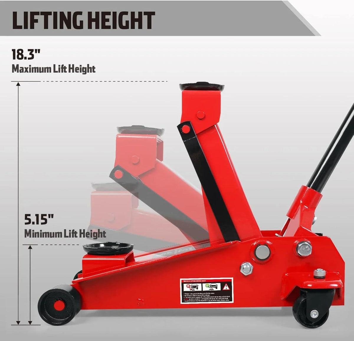 3 Ton Low Profile, Aluminum and Steel Racing Floor Jack with Dual Pistons Quick Lift Pump for Sport Utility Vehicle, Lifting Range 3-15/16"…