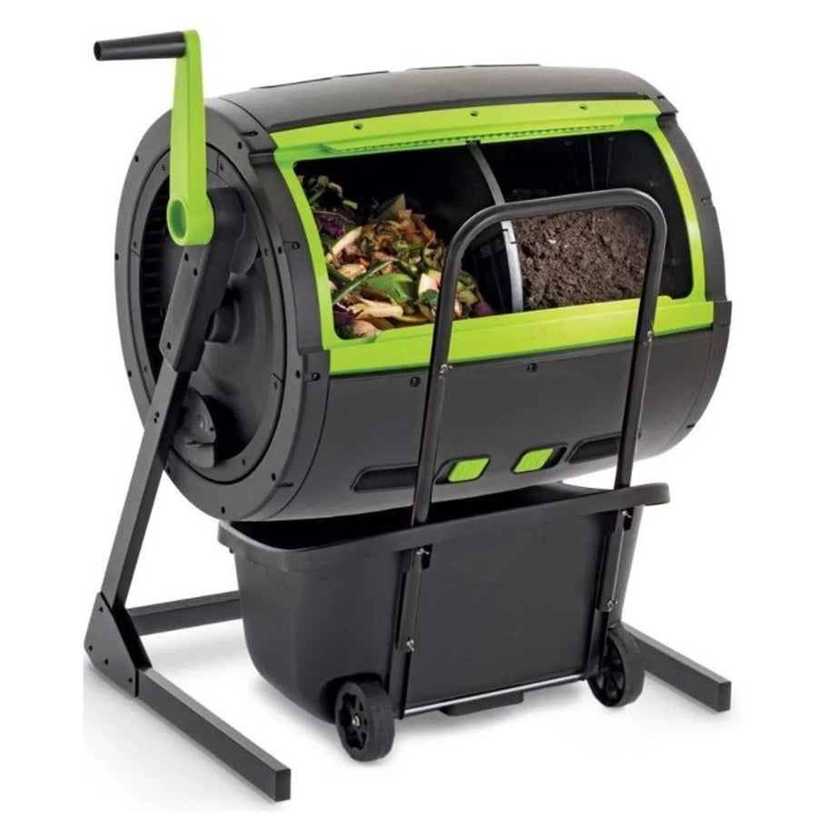 65-GALLON Compost Tumbler and Cart Combo