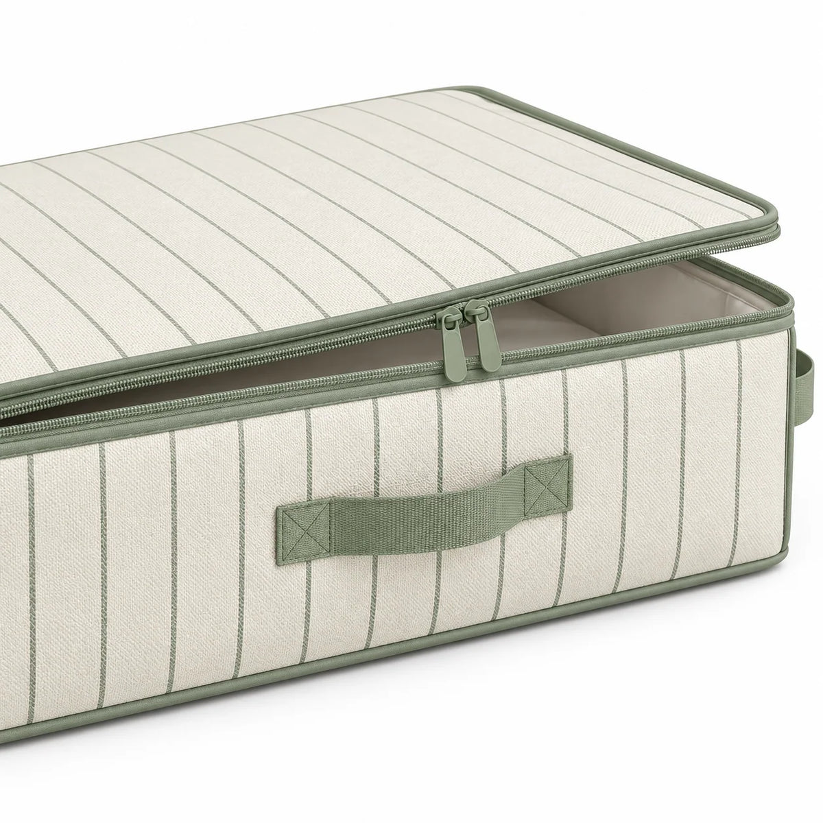 Sage Stripe Underbed Clothes Storage Bag