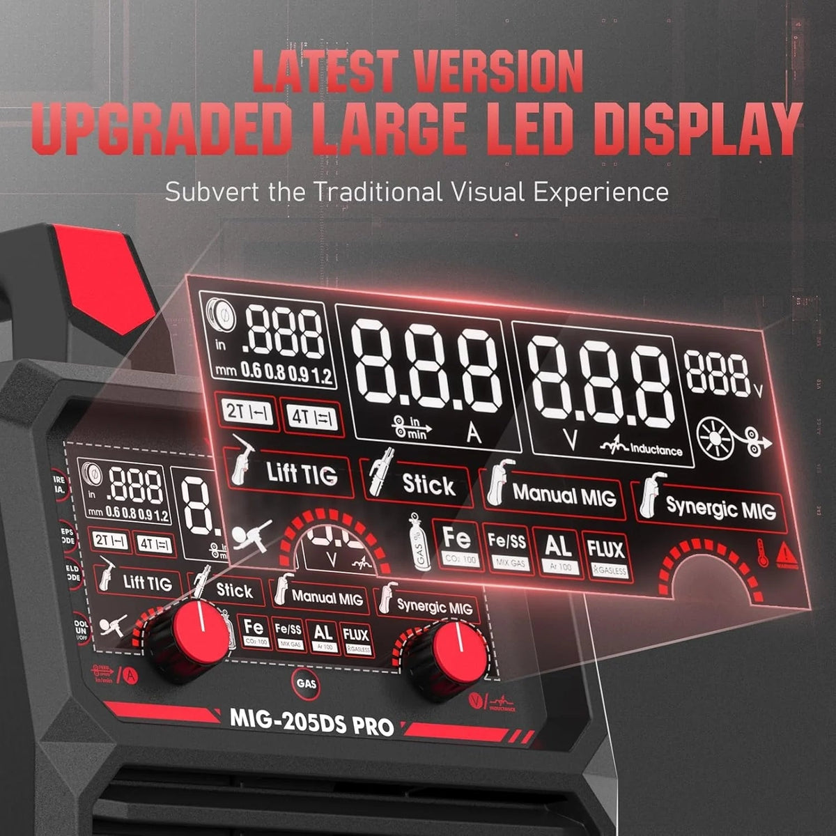 135AMP Mig WELDER,110V Flux Core Welder Flux Core Mig/lift Tig/stick 3-IN-1 Large LED Digital Display Welding Machine Igbt Inverter Welder