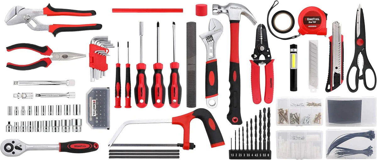 Home Tool Set Kit - 286 Pcs Home Auto Repair Tool Kit with Rolling Tool Box, Mechanic Tool Sets with 21V Max Cordless Power Drill, Perfect…