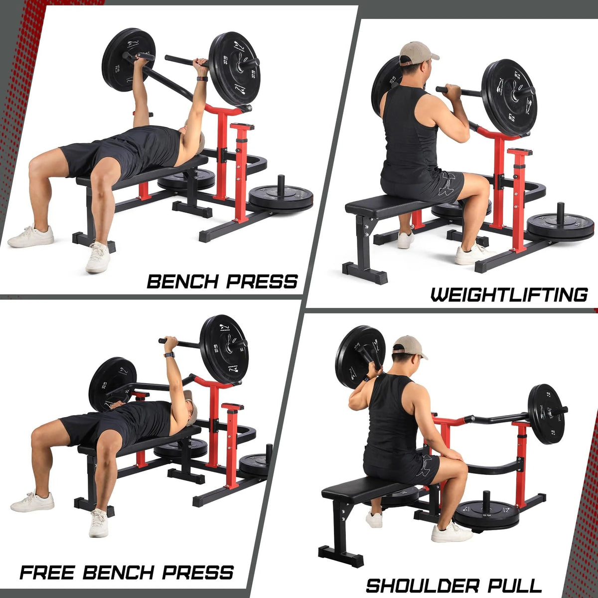 Chest Press Machine, 1050LBS Capacity, Independent Converging Arms, Weight Bench Press with Adjustable Flat Bench for Upper Body Workouts,…