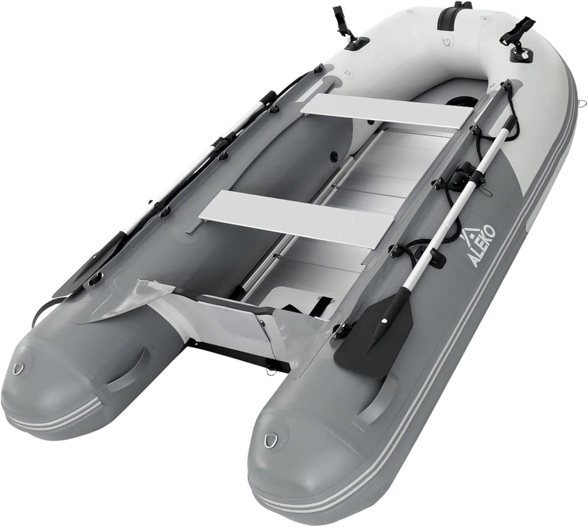 Inflatable Boat | Yacht Dinghy Tender Raft | Multi Person Fishing Boat | Aluminum Floor Oars | Fishing Rod Holders | Heavy-duty Pvc | 2024…