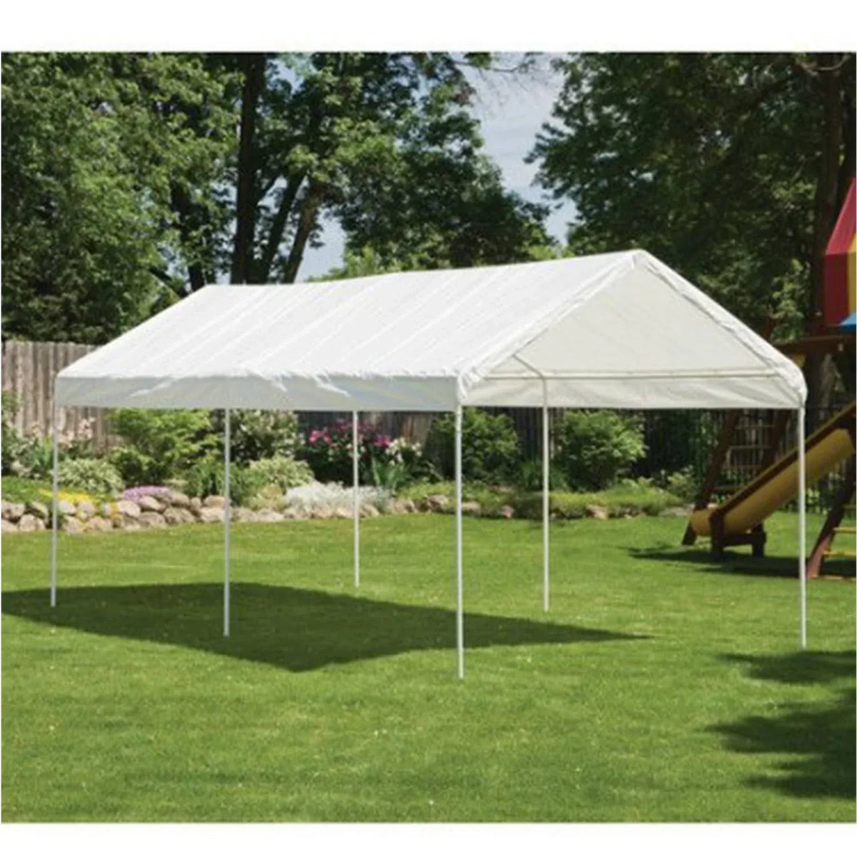 Caravan Canopy Sports Domain Caravan Portable Garage Heavy Duty Shelter, White