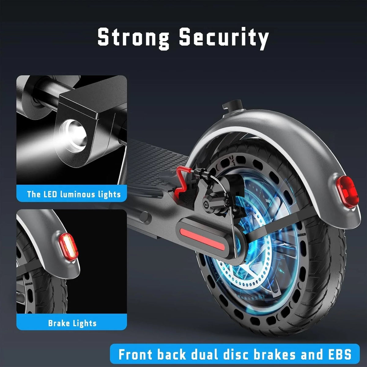 Electric Scooter - 8.5" Solid Tires, 350W Motor, Up to 19 Mph and 21-23 Miles Long-range Portable Foldable Commuting Scooter for Adults with…