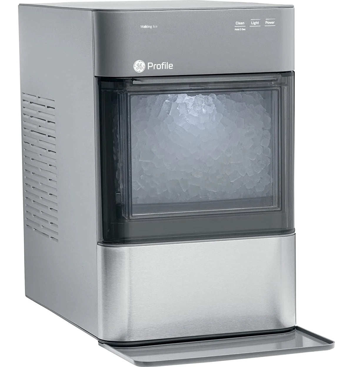 2.0 Countertop Nugget Ice Maker | Ice Machine with Wifi Connectivity | Smart Home Kitchen Essentials | Black Stainless