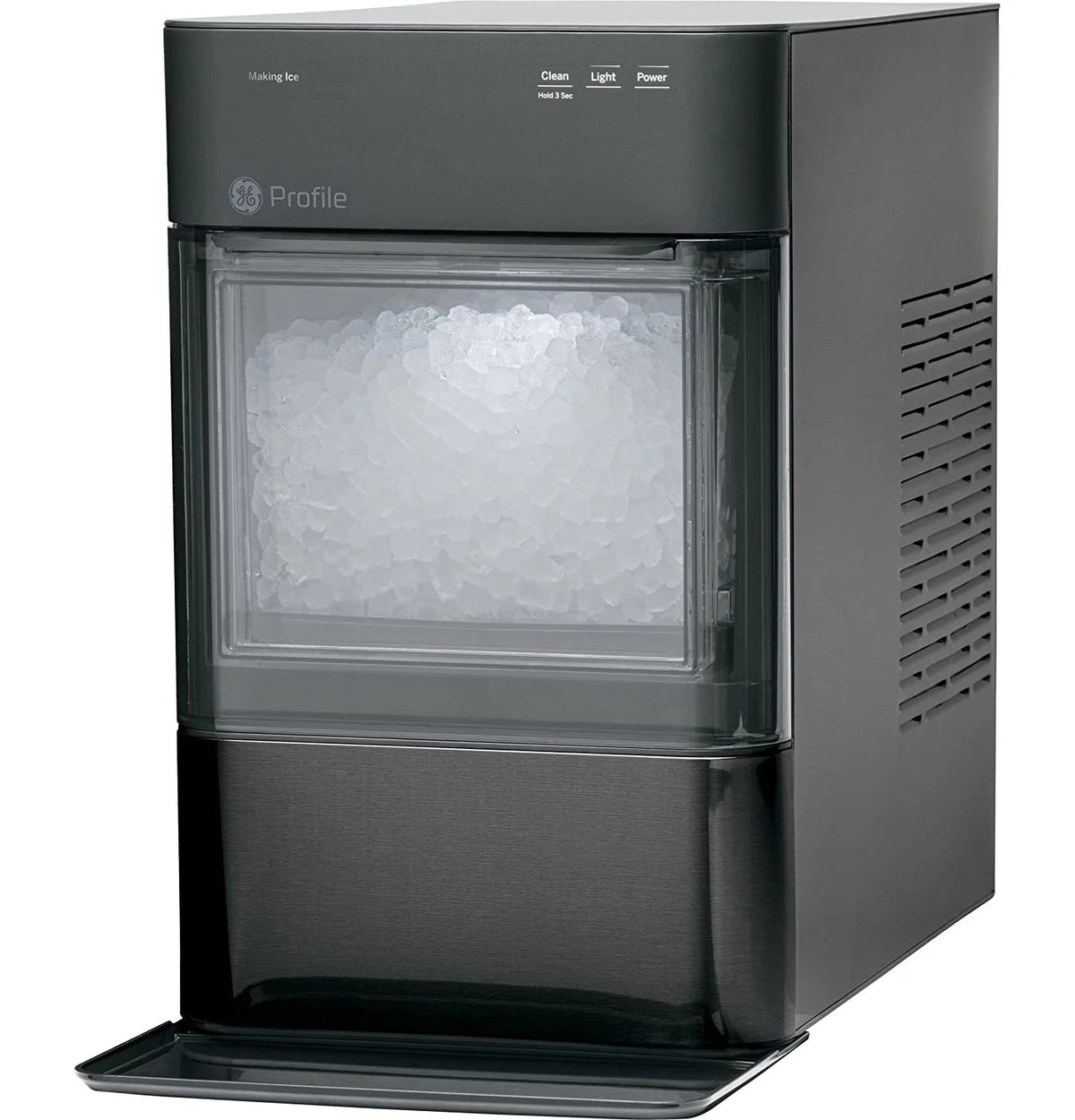 2.0 Countertop Nugget Ice Maker | Ice Machine with Wifi Connectivity | Smart Home Kitchen Essentials | Black Stainless