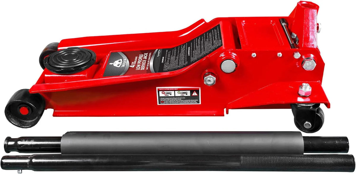 3 Ton Low Profile, Aluminum and Steel Racing Floor Jack with Dual Pistons Quick Lift Pump for Sport Utility Vehicle, Lifting Range 3-15/16"…