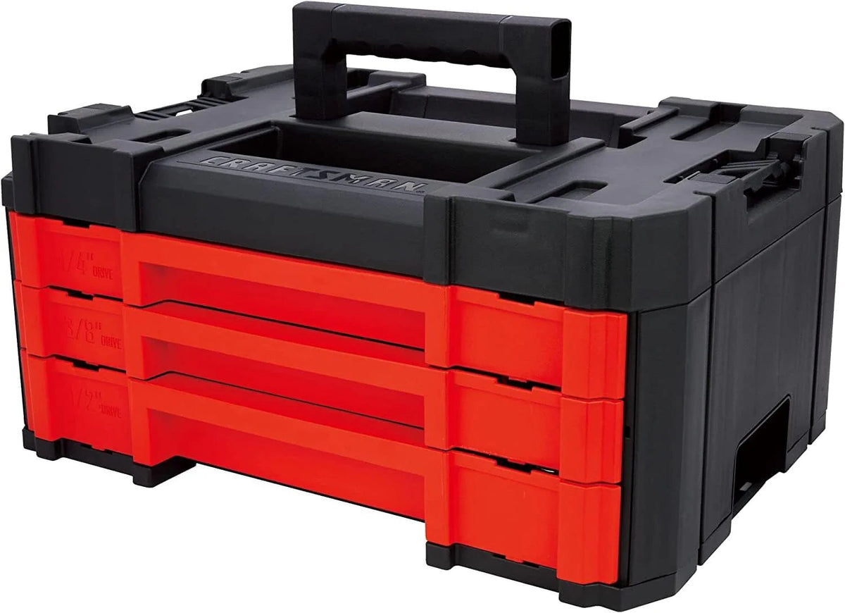 262-PIECE Mechanic Tool Set, Master Socket Set with 3-DRAWER Versastack Tool Box, Sae/metric Set