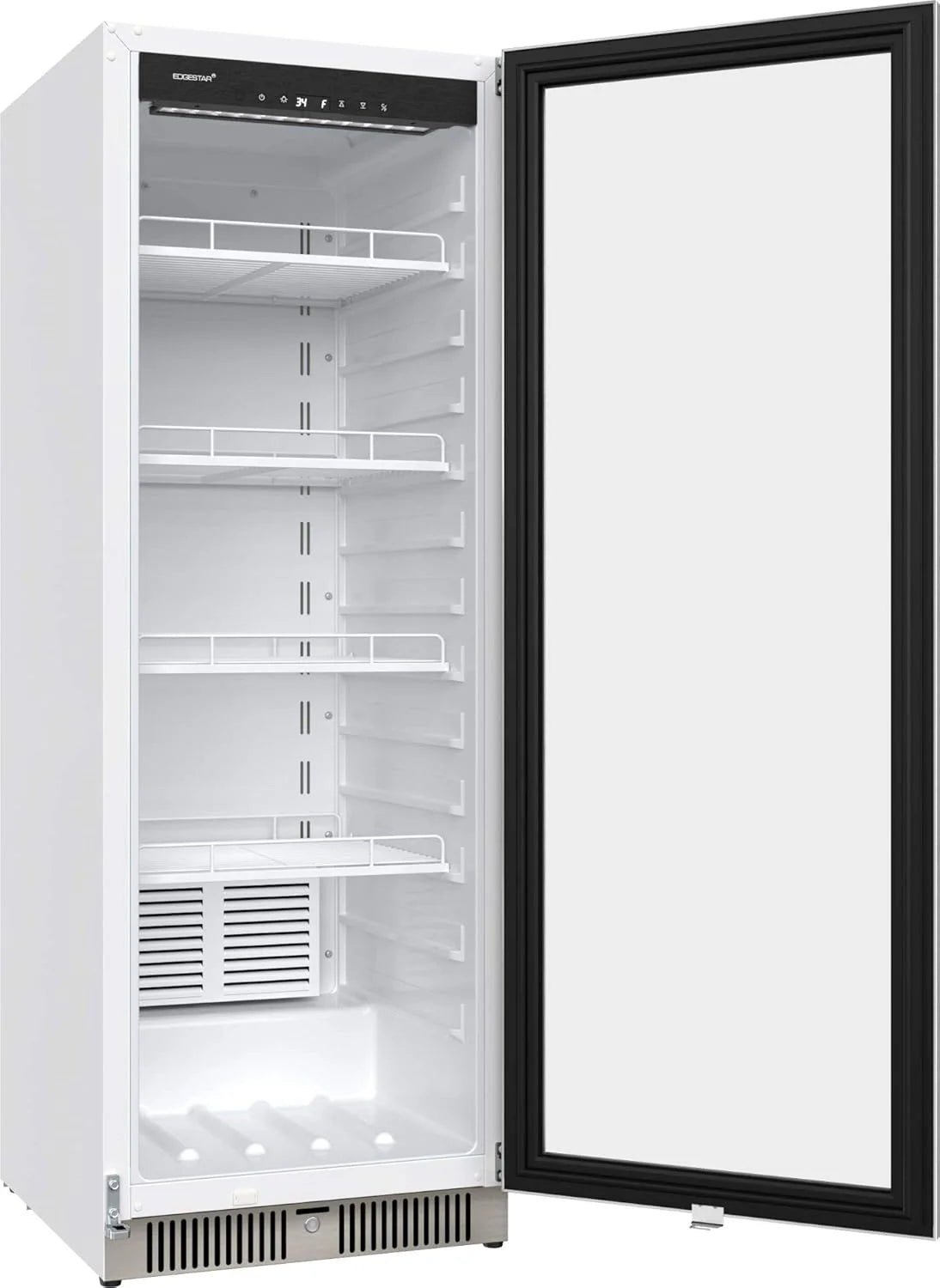 22" Wide 10.1 Cu. ft. Commercial Beverage Merchandiser - Stainless Steel, Temp Alarm, Reversible Door