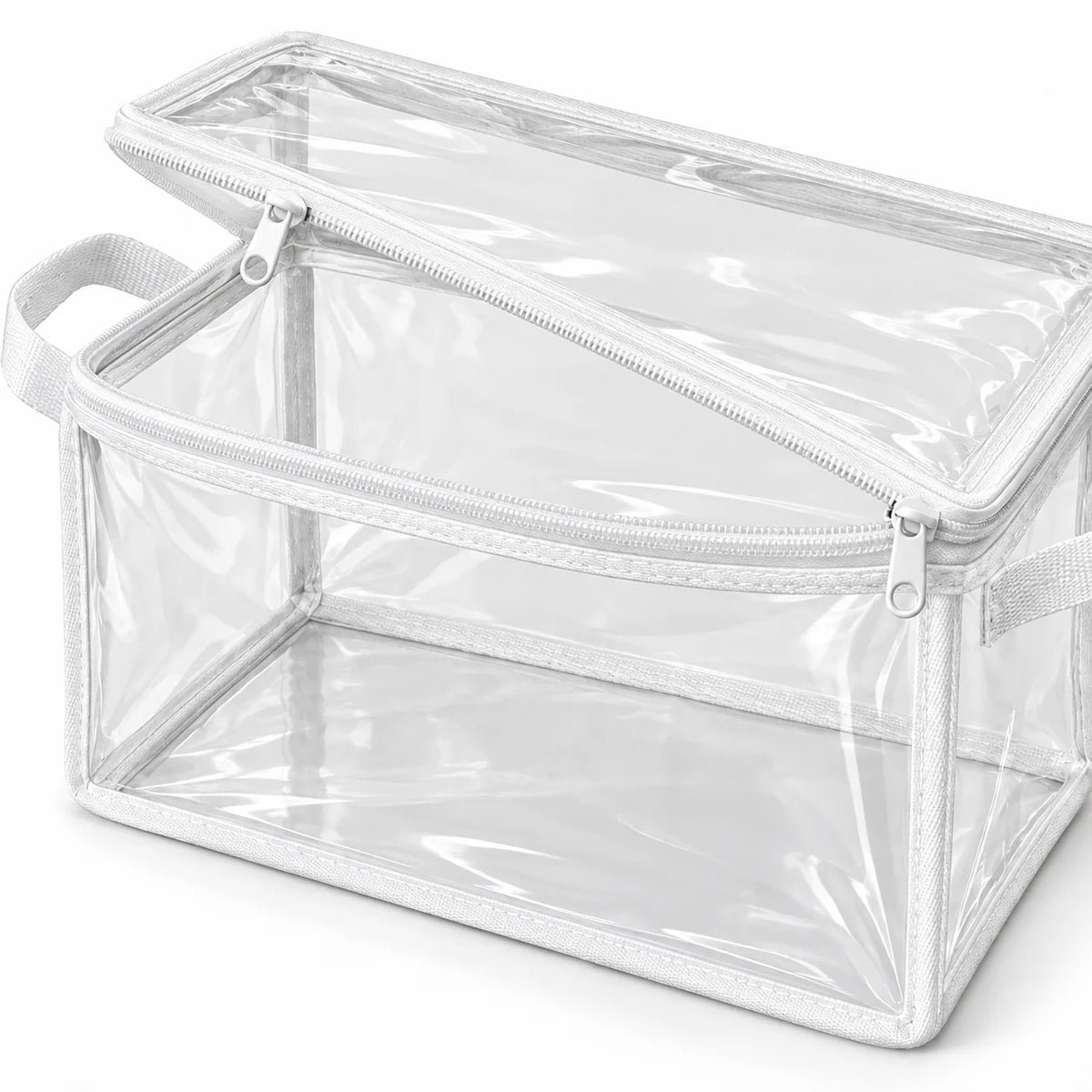 Clear White-Trim Accessory Storage Bag, Small