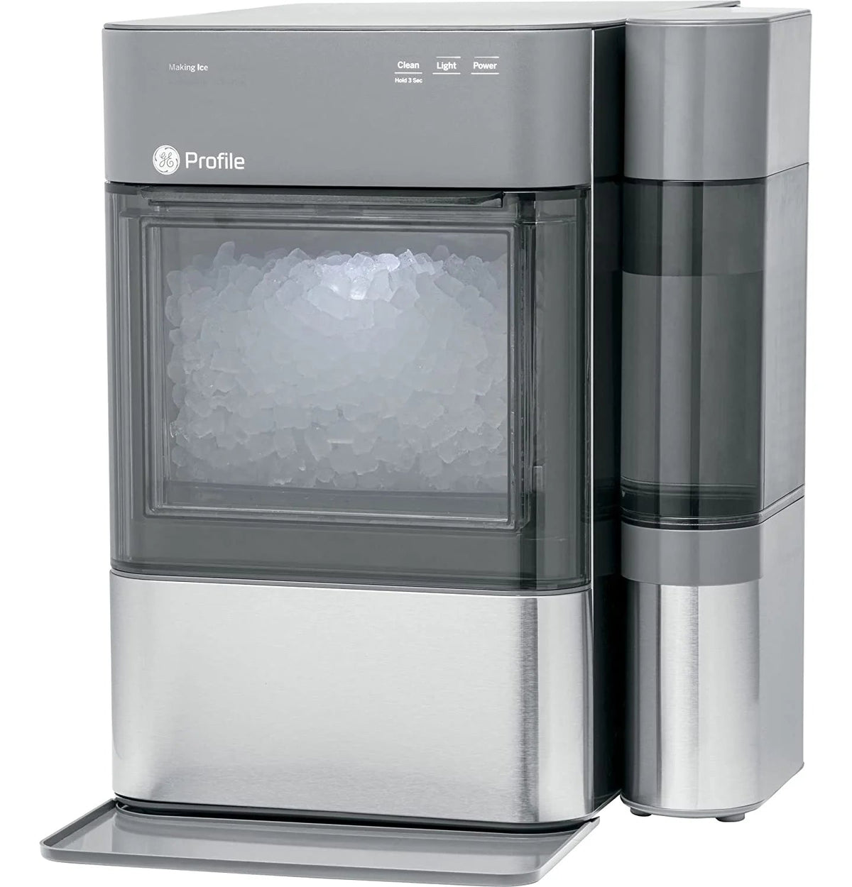2.0 Countertop Nugget Ice Maker | Ice Machine with Wifi Connectivity | Smart Home Kitchen Essentials | Black Stainless