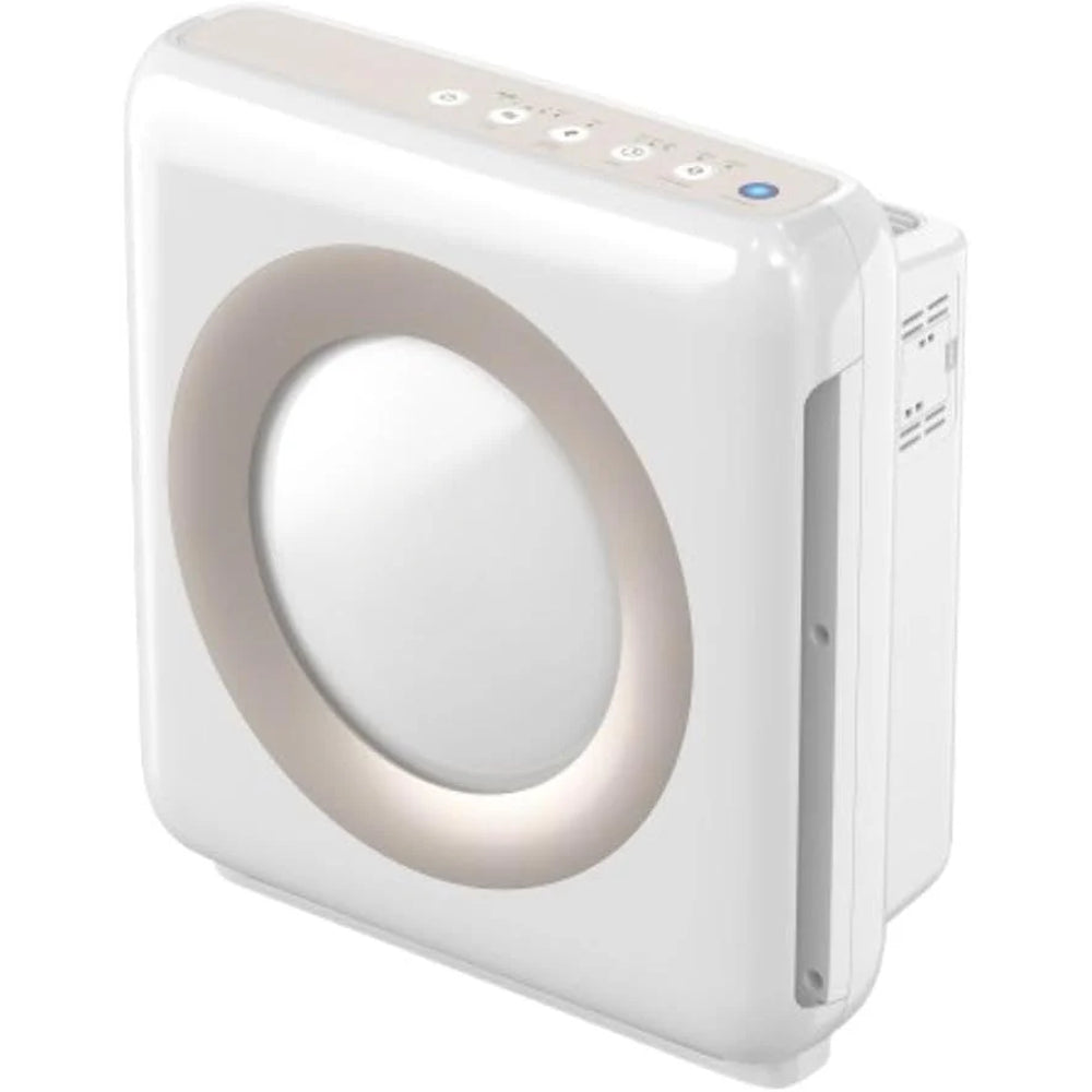 True Hepa Purifier with Air Quality Monitoring, Auto, Timer, Filter Indicator, and Eco Mode, 16.8 X 18.3 X 9.7, White